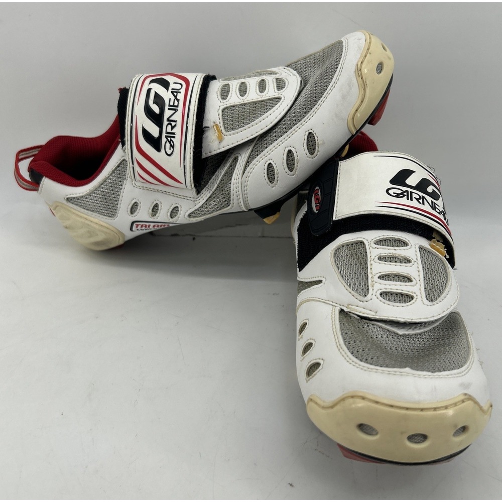 Louis Garneau Tri Air Composite Compo Triathlon Cycling Shoes White Size 44